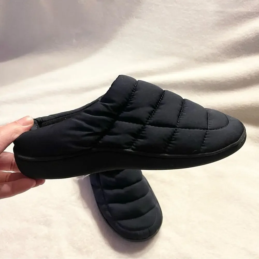 Abound Mens Nylon Closed Toe Indoor Outdoor Slippers Navy Blue Size 7/8‎ NWOT